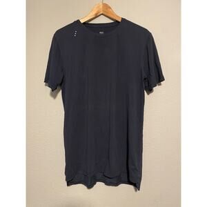 REC GEN Mens T Shirt Medium Navy Stretch Crew Neck Short Sleeve Casual Modern